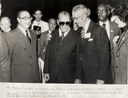 Presidente João Figueiredo com Charles S. Rhyne, presidente do centro para a paz mundial através do direito e o gov. Paulo Maluf, durante encontro 