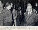 Presidente João Figueiredo em um momento descontraído, tendo ao seu lado o ex-governador paulista José Maria Marin