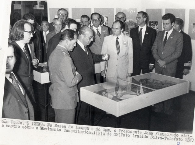 Presidente João Figueiredo visita a mostra sobre movimento constitucionalista de 32, no Museu da Imagem e do Som