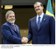 Presidente Lula cumprimenta o presidente do México, Vicente Fox, na escadaria da Residência Oficial de Los Pinos - Cidade do México.