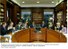 Presidente Lula durante reunião com o presidente do México, Vicente Fox, com ministros do dois países na Residência Oficial de Los Pinos.