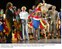 Presidente Lula, a primeira dama Marisa, o ministro da cultura Gilberto Gil e o presidente Joquim Chissano durante Sessão Cultura de Gala.