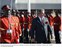 Presidente Lula durante cerimôna de chegada ao aeroporto da Namíbia.
