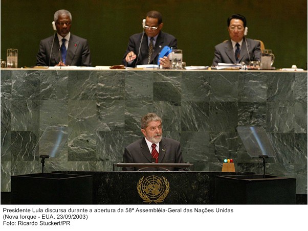 Presidente Lula discursa na 58 sessão da Assembléia Geral da ONU - NY.