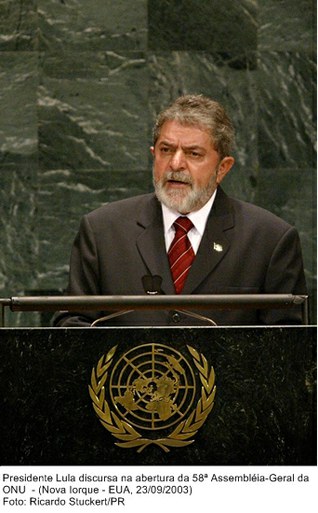 Presidente Lula discursa na 58 sessão da Assembléia Geral da ONU.