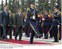 Presidente Lula acompanhado do presidente da Síria, Bashar Al-Assad, na cerimônia oficial da chegada ao Palácio do Povo - Damasco.