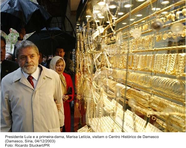 Presidente Lula e primeira Dama visitam Centro Histórico de Damasco.