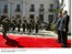 Presidente Lula e o presidente do Chile, Ricardo Lagos, durante cerimônia oficial de chegada.