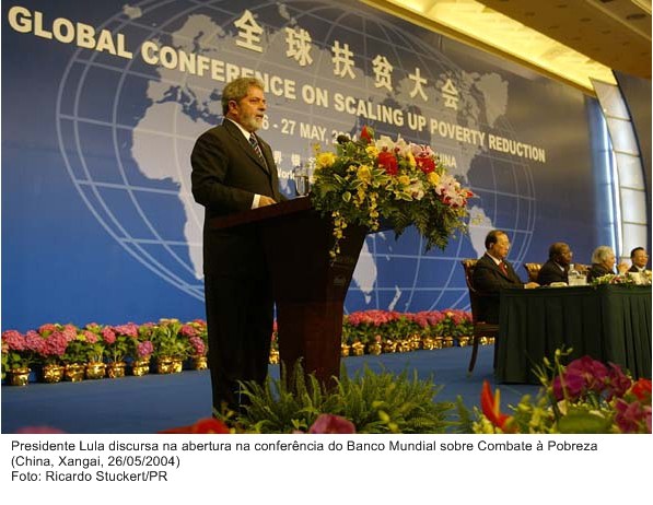 Presidente Lula discursa durante abertura da Conferência do Banco Mundial sobre combate à pobreza.