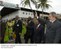 Presidente Lula e o presidente  Omar Bongo Ondimba, na chegada a Libreville.