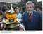 Presidente Lula e a primeira-dama, Marisa Letícia, durante visita à exposição de Arte Popular Brasileira.