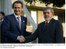 Presidente Lula cumprimenta o presidente da Espanha, José Luiz Rodriguez Zapatero, na chegada ao café da manhã de trabalho.