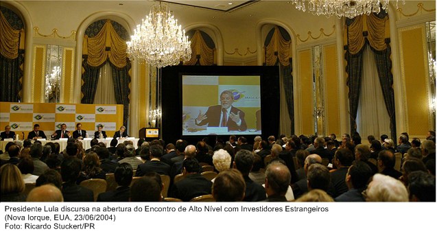 Presidente Lula discursa na abertura do Encontro  de Alto Nível com Investidores Estrangeiros.