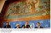 Presidente Lula durante coletiva de imprensa, na sede da ONU, ao lado do min. da Fazenda, Antônio Palocci, Rubens Ricupero e Celso Amorim.