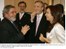 Presidente Lula conversa com o presidente da Argentina, Nestor Kirchner e a primeira-dama, Cristina Fernandez, na IV Cúpula das Américas.