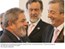 Presidente Lula e o presidente da Argentina, Nestor Kirchner conversam durante a IV Cúpula das Américas.