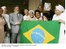 Presidente Lula ao lado de freiras brasileiras durante visita a Laundê.