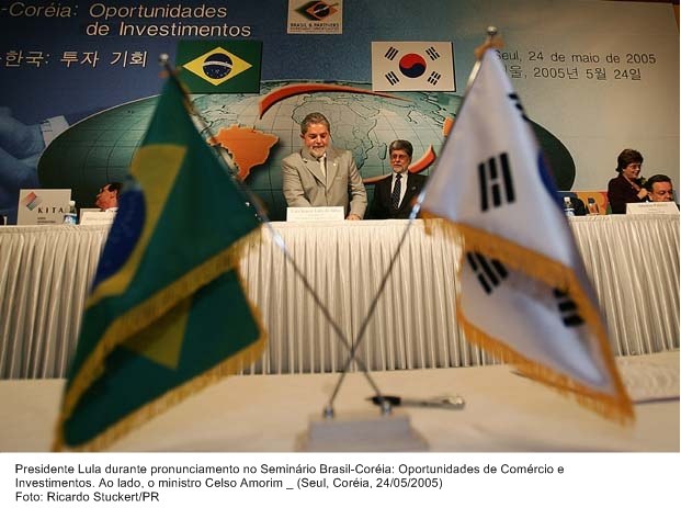 Presidente Lula durante pronunciamento no Seminário Brasil-Coréia - Oportunidades de Comércio e Investimentos.