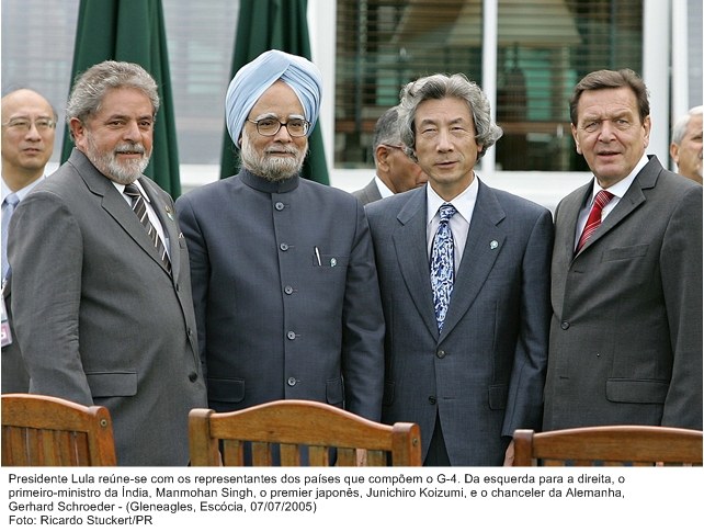 Presidente Lula reúne-se com representantes dos países que compõem o G-4.