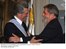 Presidente Lula cumprimenta o novo presidente do Uruguai, Tabaré Vasquez.