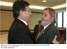 Presidente Lula e o presidente do Paraguai, Nicanor Duarte, durante encontro em Montevidéu.