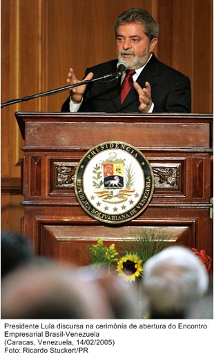 Presidente Lula discursa na cerimônia de abertura do Encontro Empresarial Brasil-Venezuela.