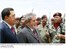 Presidente Lula e o presidente da Venezuela, Hugo Cháves, passam em revista as tropas na chegada a Ciudad Guayana.