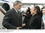 Presidente Lula cumprimenta o presidente da Argélia, Abdelaziz Bouteflika, ao desembarcar na Argélia, para visita de estado.