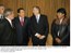 Presidente Lula e os presidentes da Venezuela, Argentina e Bolívia, antes da reunião quatripartite para tratar sobre a questão do gás.