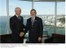 Presidente Lula cumprimenta o primeiro-ministro de Marrocos, Driss Jetou, após cerimônia de posse de Michelle Bachelet.