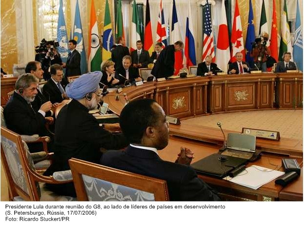 Presidente Lula durante reunião do G-8.