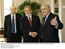 Presidente Lula e o ministro da Fazenda, Guido Mantega, durante encontro com o diretor-gerente do FMI, Dominique Strauss-Khan.