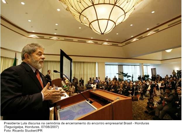 Presidente Lula discursa no encerramento do encontro empresarial Brasil-Honduras.