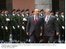 Presidente Lula e o presidente do México, Felipe Calderón durante cerimônia oficial de chegada ao México.