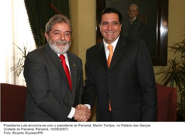 Presidente Lula encontra-se com o presidente do Panamá, Martín Torrijos, no Palácio das Garças.