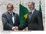 Presidente Lula é recebido em Lisboa, pelo primeiro-ministro português, José Sócrates.
