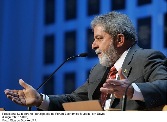 Presidente Lula durante participação no Fórum Econômico Mundial, em Davos.