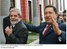 Presidente Lula e Hugo Cháves, na chegada ao Palácio Miraflores.