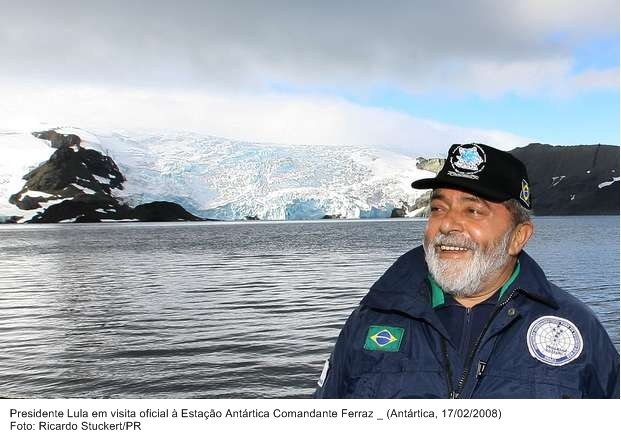 Presidente Lula em visita oficial a estação Antártica Comandante Ferraz.