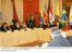 Presidente Lula entre o ministro Celso Amorim e o presidente do Equador, Rafael Correa, durante reunião da Unasul.