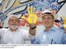 Presidente Lula e o presidente Álvaro Uribe, na celebração da Data Nacional da Colômbia.