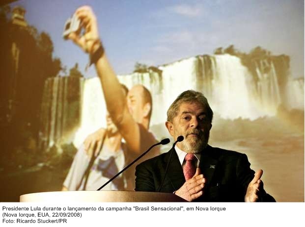 Presidente Lula durante lançamento da campanha  Brasil Sensacional, em Nova Iorque.