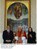 Presidente Lula e primeira-dama, Marisa Letícia, posam para foto ao lado de Sua Santidade o Papa Bento XVI.