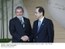 Presidente Lula durante cerimônia de cumprimentos do presidente do Japão, Yasuo Fukuda.