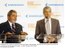 Presidente Lula, ao lado do primeiro-ministro português, José Sócrates, discurso na cerimônia de anúncio de investimento da Embraer em Portugal.