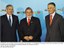 Presidente Lula, o primeiro-ministro português, José Sócrates e o presidente de Portugal, Cavaco Silva participam da sessão de abertura da CPLP.