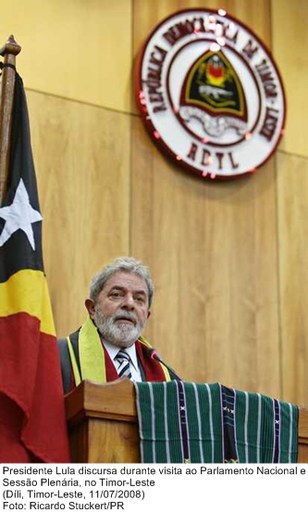 Presidente Lula discursa durante visita ao Parlamento Nacional e Sessão Plenária.