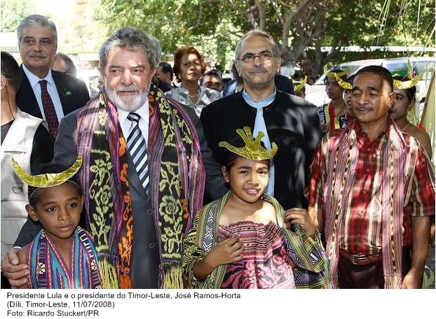Presidente Lula e o presidente do Timor-Leste, José Ramos-Horta.