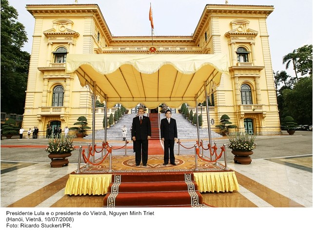 Presidente Lula e o presidente do Vietnã, Nguyen Minh Triet.