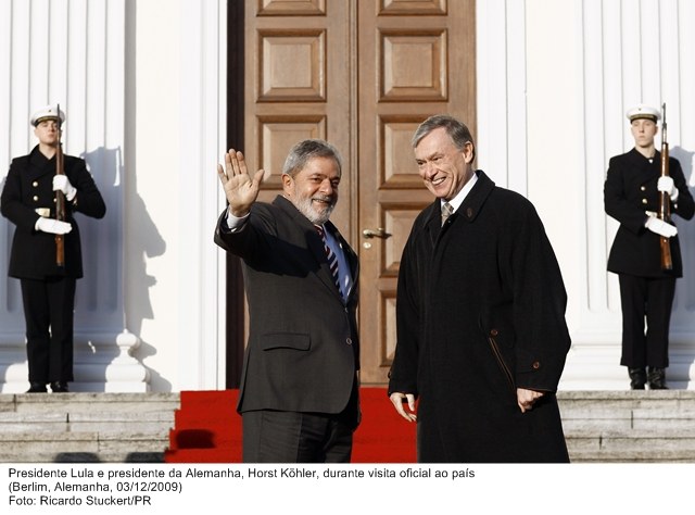 Presidente Lula e o presidente da Alemanha, Horst Köhler, durante visita oficial ao país.